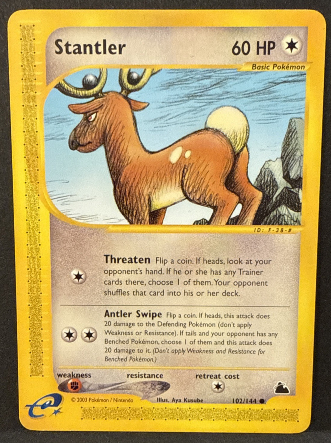 Stantler 102/144 Skyridge Common Pokémon TCG Card - NM