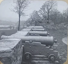 Canons, Fort Ticonderoga, New York, c1920's Magic Lantern Glass Slide