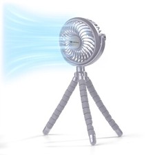 Comfort Zone 4  Rechargeable 3-Speed Flexible Tri-Pod Stroller Fan