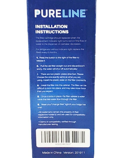 Pureline Refrigerator Water Filter Lot #PL-2800 NEW & SEALED 3X2 (6 Total) - Image 3 of 4