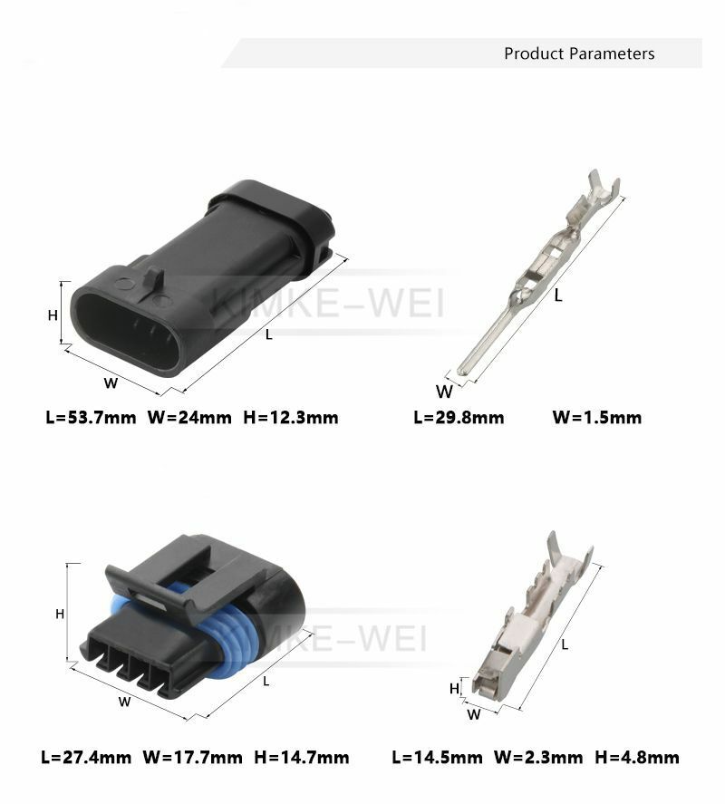 4 Polig Delphi Metri-Pack 150-Serie Sensor Steckverbinder Stecker 