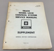 General Motors Factory Original Truck Unit Repair Manual Supplement From 1975