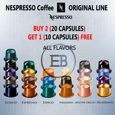 Nespresso Coffee Pods Capsules Sleeve Original Line Lot FRESH (BUY 2 GET 1 FREE)