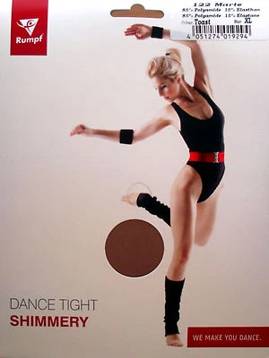Rumpf Tanzstrumpfhose Marie 122 Shimmery für Erwachsene und Kinder, Farbe: toast