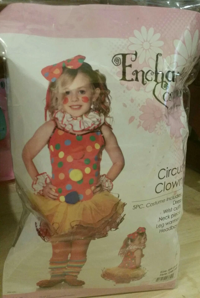 Leg Avenue Disfraces Encantados Circo Payaso Halloween Niño Disfraz Talla S 4-6 Foto 2 de 4