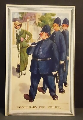 Alte Fred Spurgin Bobby Serie Humor Postkarte - # 248 von der Polizei gesucht