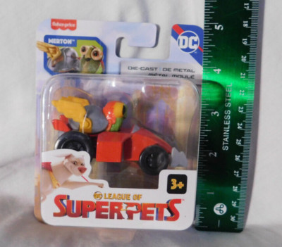 New DC League of Super-Pets MERTON TURTLE in Red Die-Cast Race Car Movie Comics