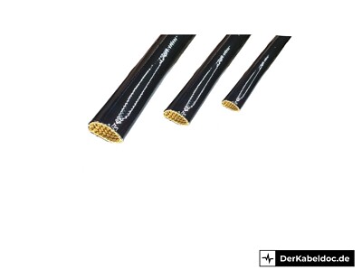 Glass silk hose with silicone coating up to 290° Ø 4 - 10 mm waterproof