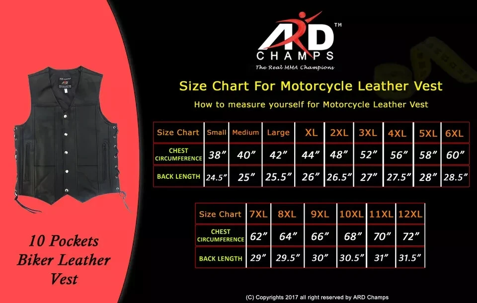 ARD CHAMPS Biker Vest Features