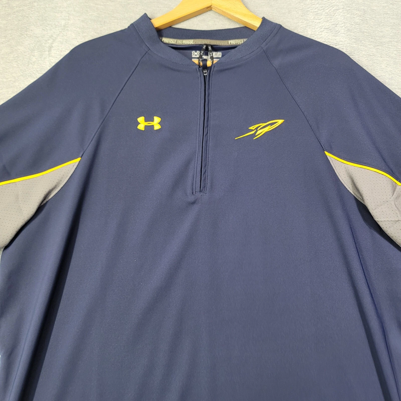 Under Armour Toledo Rockets Giacca Uomo Medium Navy Sciolto Baseball Pullover Coach