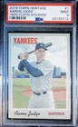 2019 Topps Heritage 1970 Cloth Stickers Short Print #1 Aaron Judge MINT PSA 9
