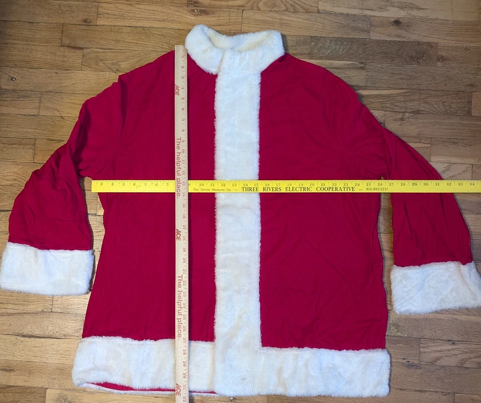 Traje de Pana de Papá Noel De Colección - Traje de Disfraz de Navidad con Toppers de Botas - Defectos Foto 4 de 4