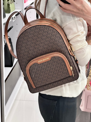 MICHAEL KORS JAYCEE MEDIUM ZIP POCKET BACKPACK MK SIGNATURE COLOR VARIATIONS