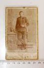 Business card with soldier motif Adalbert Werner, Dachauerstraße 6, Munich