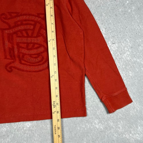 Burberry Pull Over Sweater Kids Sz 6 Unisex Red Burgundy Crewneck Long Sleeve - Picture 6 of 9