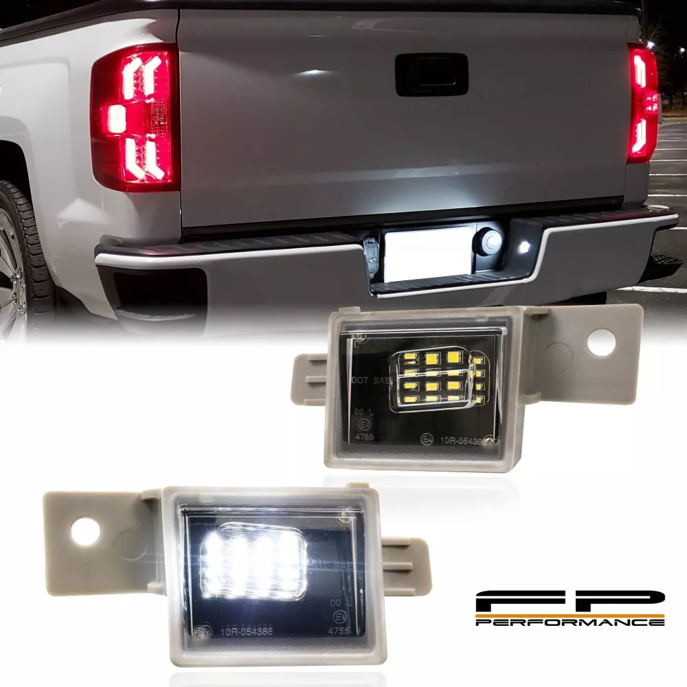 For 2014 2018 Chevy Silverado GMC Sierra Super White LED License