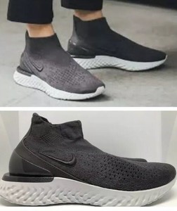nike rise react flyknit thunder grey