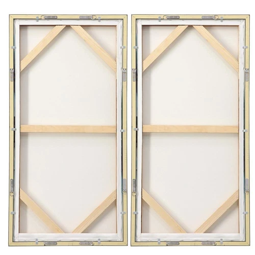 Uttermost September Desert Canvas Fabric Watercolor Arts in Navy/Teal (Set of 2) - Picture 3 of 4