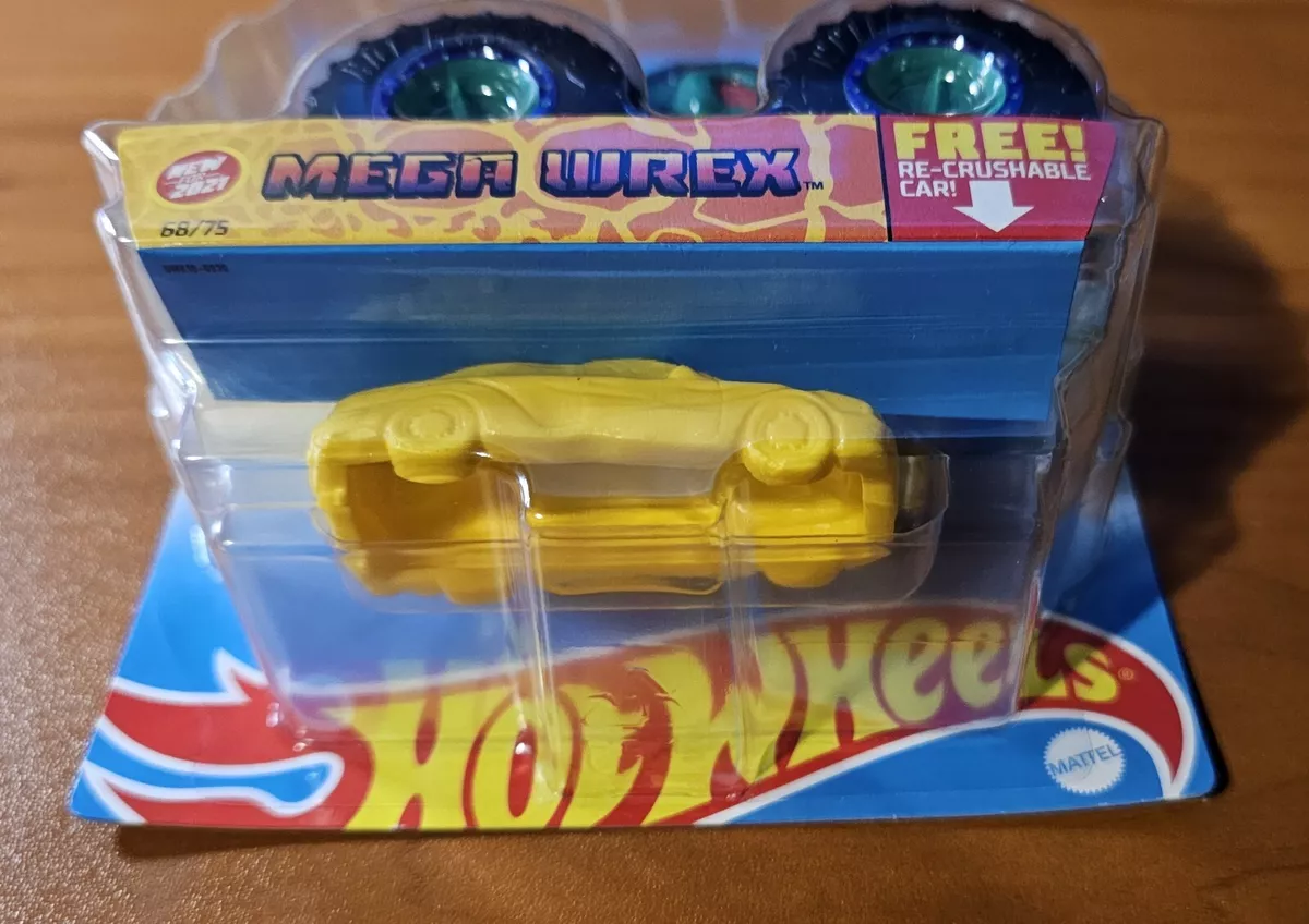 Hot Wheels Monster Trucks Mega Wrex, 1:64 Scale with Re-Crushable 68/75