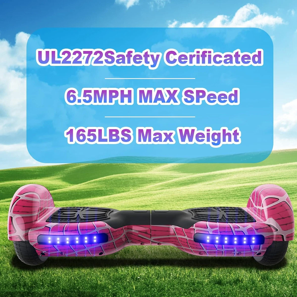 6.5 Hoverboard Electric Bluetooth Girls LED MP3 Self Balancing