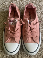 Converse All Star Women's Size 6 Shoes Pink/Mauve with Elastic  No Tie Laces