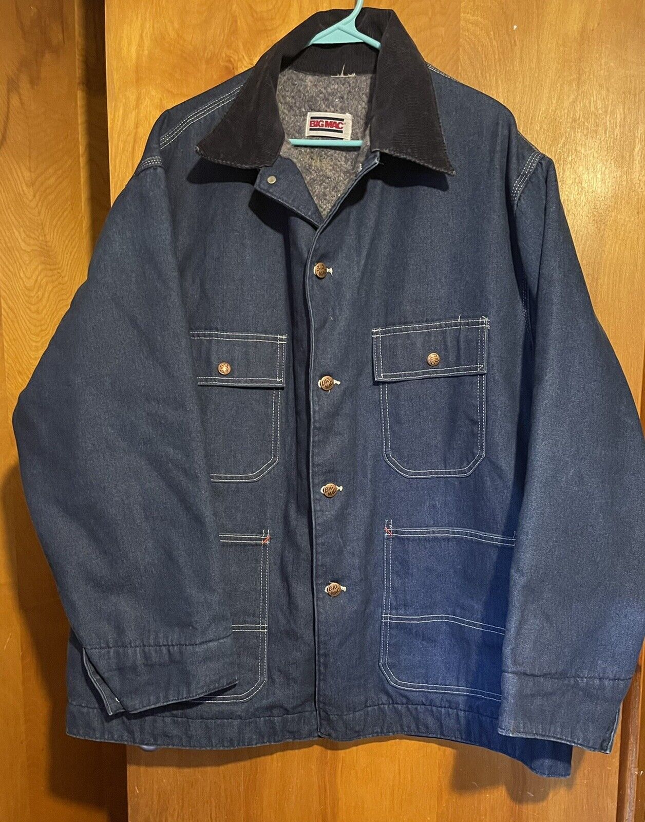 BIG MAC Mens Denim CHORE Coat Blanket Lined Railroad … - Gem