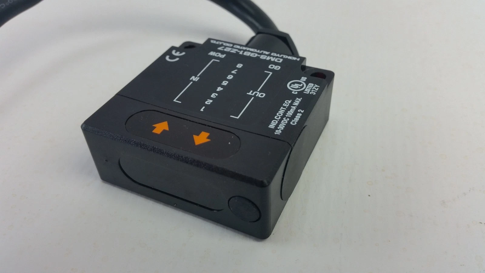 Hokuyo DMS-GB1-Z27 housing from the side, showing the optical window