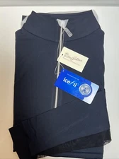 The Tailored Sportsman Icefil Long Sleeve Riding Shirt Black/ Silver Small 