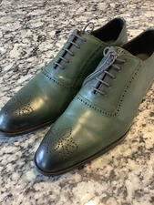 Marc Joseph 11.5 Green Oxford Shoes EUC 