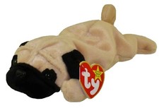 TY Beanie Baby 1996 "Pugsly" Retired 1999 - Mint Condition with Multiple Errors