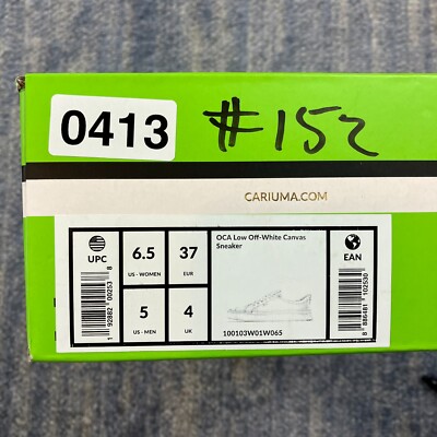 a〜o Cariuma OCA White Canvas Sneakers Unisex M5/W6.5 | eBay