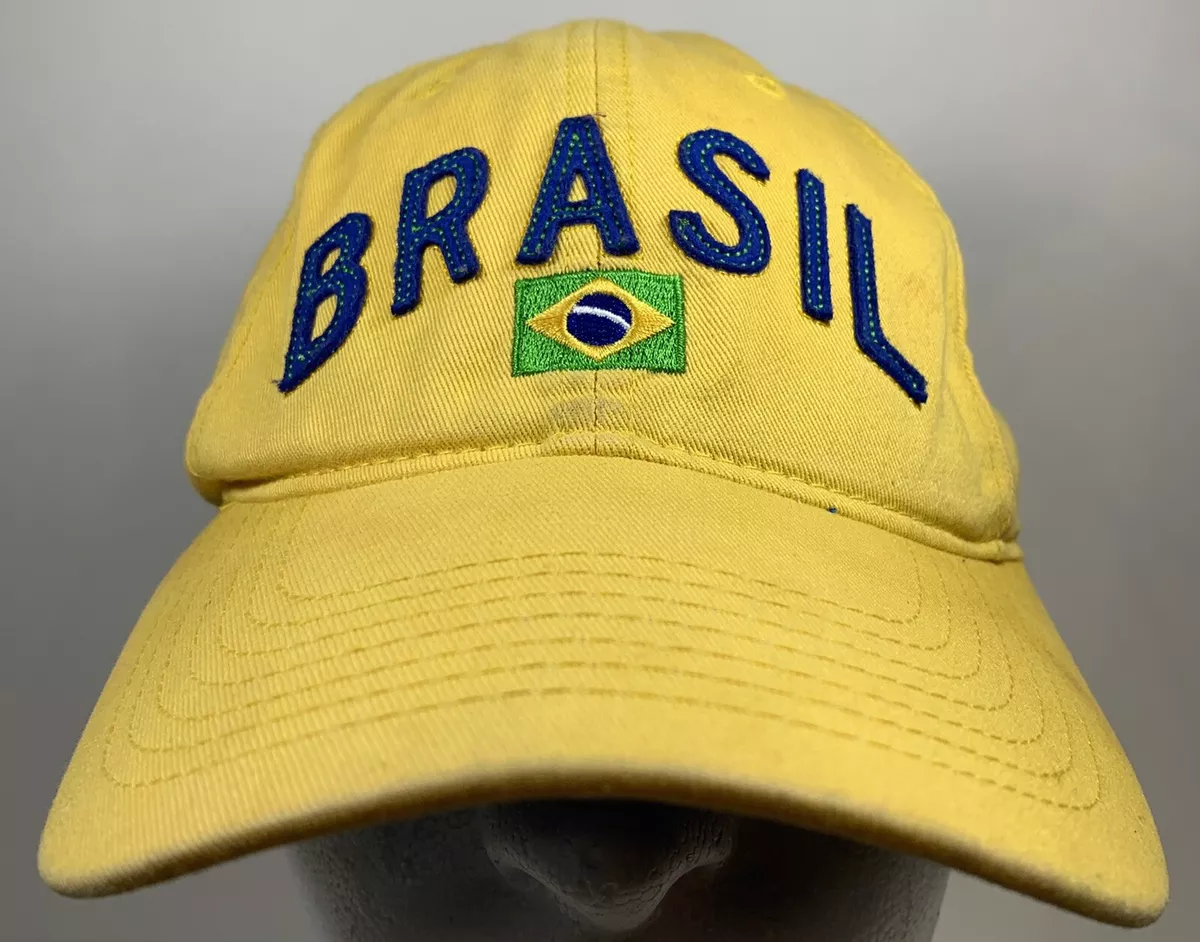 Brasil Hat South America Flag Soccer Yellow Surf Ocean Rio Cap