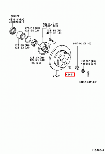 Genuine RAV4 ZSA44 ZSA42 Regius KCH40 Rear Hand Brake Shoe Adjuster Plug x2 - Picture 16 of 20