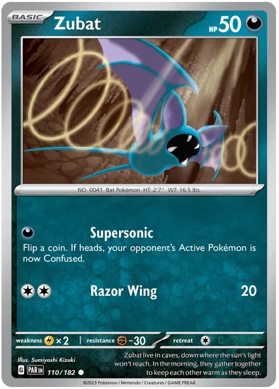 Zubat Pokemon TCG Card 110/182