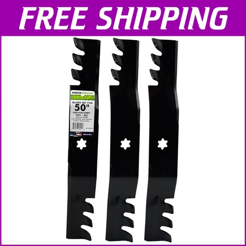 Durable 17.9" Mulching Blades Set for 50" Mowers - Compatible with Cub Cadet