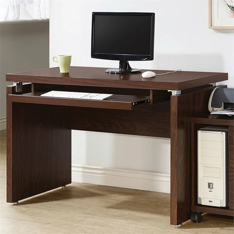 Contemporary computer desk clearance with keyboard tray