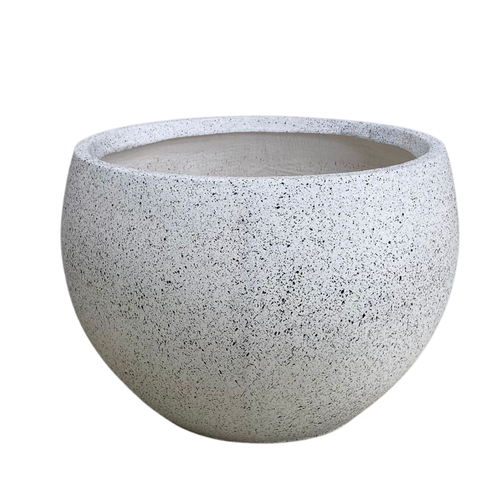 Large Outdoor Garden Patio Planter Pot Round Lightweight White Bowl Pot Dia 45cm eBay
