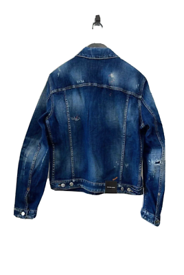 DSQUARED2 Distress Men's Jacket model BLUE made in ITALY SIZE 48 /USA 38  /NWT