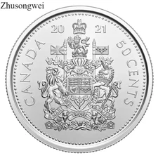 2021 Canada 50 Cents Single Coin from Mint Roll Wrap - Free shipping