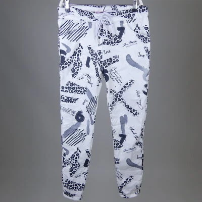 PINK CHERRY Hose Jogpants Muster Prints Schwarz Weiß Gr. S 36 - Bild 1 von 3