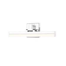 Z-Lite Liam 18 in. 2-Light Chrome LED Vanity Light with Frosted Plastic Shade