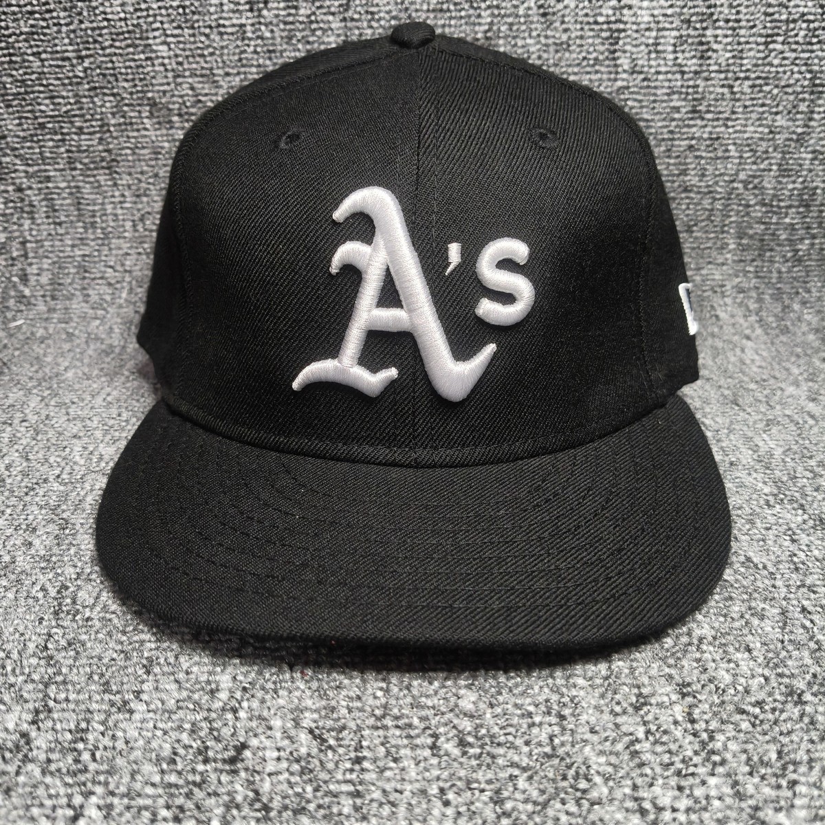 New Era Oakland Athletics A's Black Cap White Logo MLB