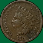 1876 Indian Head Cent Choice Very Fine VF+/XF Coin #43288