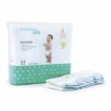 Unisex Baby Diaper Size 4 Disposable Heavy Absorbency Count of 4 By McKesson