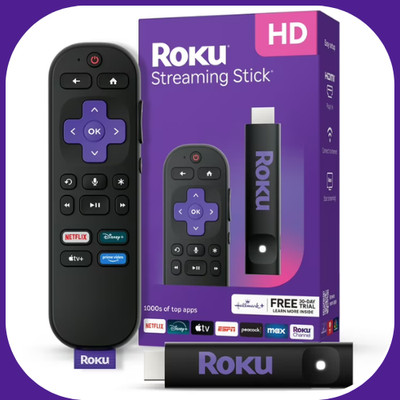 Roku Streaming Stick HD 2025 - HD Roku Streaming Device for TV with Voice Remote