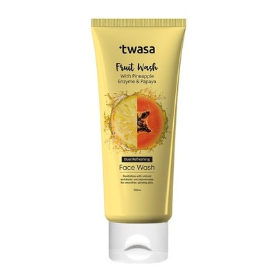 Twasa Pineapple Enzyme & Papaya Fruit Face Wash For Gently Exfoliates 100 ml