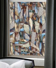 MESA Window Film Vinyl Multicolor Static Cling Stained Glass 24" x 36" USA