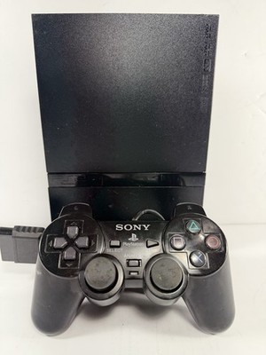 Sony PlayStation 2 PS2 Slim Console Black SCPH-70001 + Controller & Cables