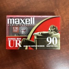 Maxell UR-90 Normal Bias Audio Cassette 90min Pack of 8 Sealed Tapes