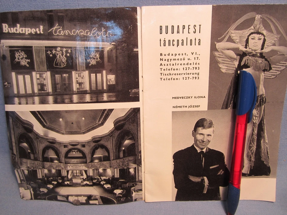 VARIETE BUDAPEST PROGRAMM 1966 TANZPALAST EROTIK BURLESQUE STRIPTEASE NACHTLOKAL - Bild 3 von 4